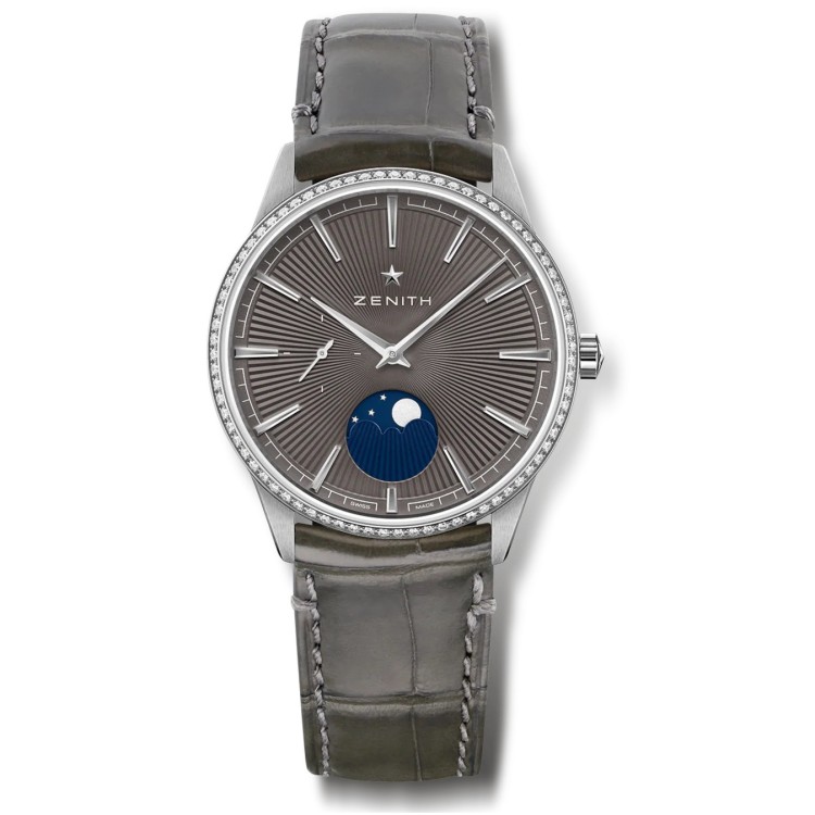 ZENITH ELITE Moonphase 16.3200.692/03.C833 Acciaio e Diamanti 36 mm.