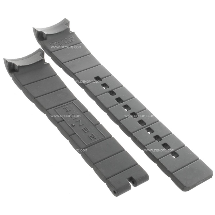 Zenith Cinturino Caucciù 27.00.2118.642 Nero 21/18 mm attacco integrato per Defy