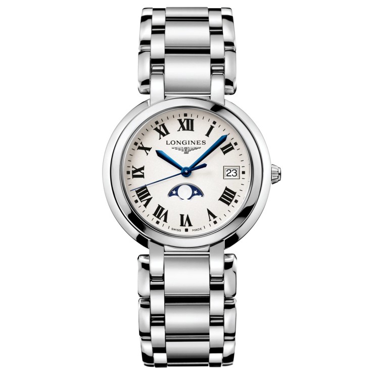 LONGINES PRIMA LUNA L8.116.4.71.6 Fasi Lunari misura 34 mm  Acciaio Quarzo Romani