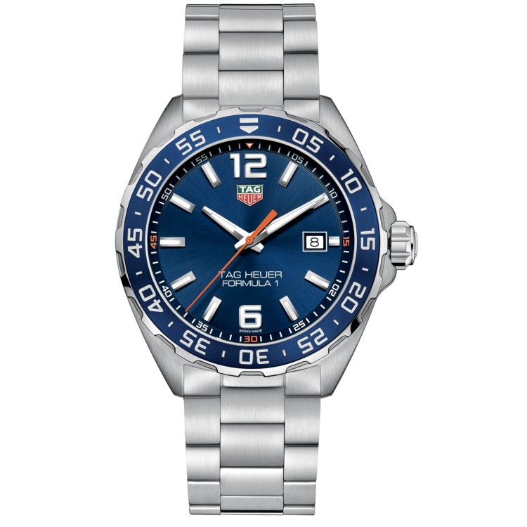 TAG HEUER F1 WAZ1010.BA0842 43 mm Blu Bracciale Acciaio Quarzo.