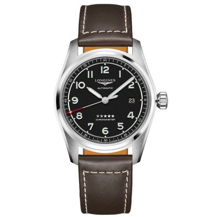 LONGINES SPIRIT L3.810.4.53.0 Acciaio Pelle Automatico 40 mm Nero
