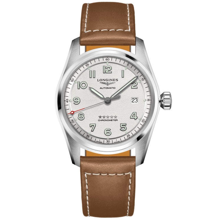 LONGINES SPIRIT L3.810.4.73.2 Acciaio Pelle Automatico 40 mm Argentè