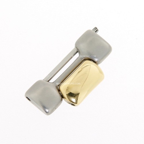 Longines maglia doppia acciaio PVD oro giallo per Conquest misure maglia 19,7 x 15 x 3,5 mm