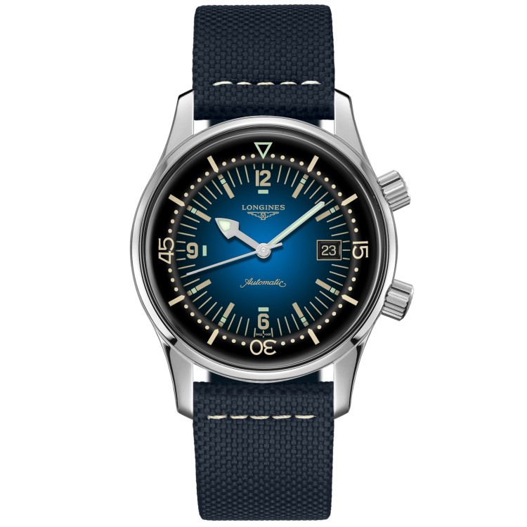 LONGINES Heritage Legend Diver L3.774.4.90.2 con data 42 mm Automatico Blu.