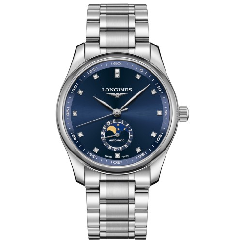 LONGINES MASTER COLLECTION L2.909.4.97.6 Automatico Lunario 40 mm acciaio diam Blu