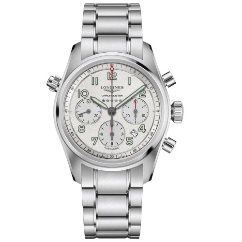 LONGINES SPIRIT L3.820.4.73.6 Cronografo Acciaio Automatico 42 mm Argentè con bracciale