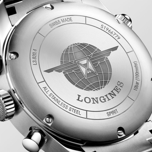 LONGINES SPIRIT L3.820.4.93.6 Cronografo Acciaio Automatico 42 mm Blu con bracciale