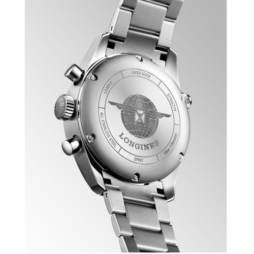 LONGINES SPIRIT L3.820.4.93.6 Acciaio 42 mm Cronografo Automatico Blu.