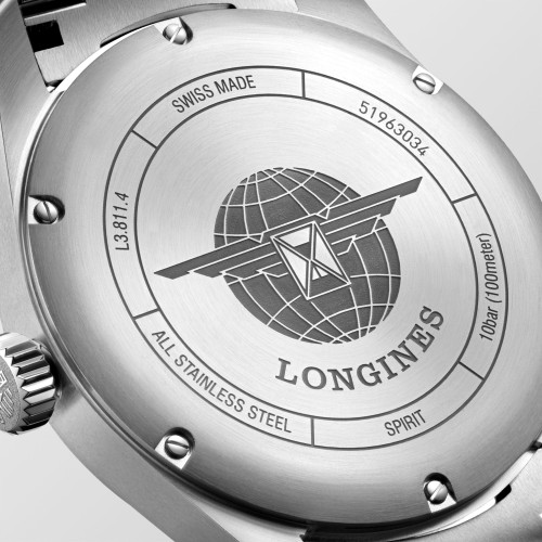 LONGINES SPIRIT L3.811.4.53.9 Acciaio Automatico 42 mm con bracciale e cintutrini