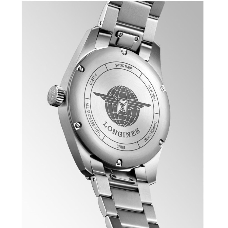 LONGINES SPIRIT L3.811.4.53.9 Acciaio Automatico 42 mm con bracciale e cintutrini