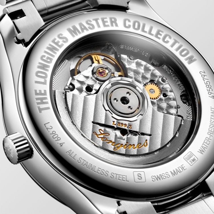 LONGINES MASTER COLLECTION L2.909.4.97.6 Automatico Lunario 40 mm acciaio diam Blu