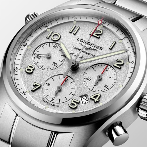 LONGINES SPIRIT L3.820.4.73.6 Cronografo Acciaio Automatico 42 mm Argentè con bracciale