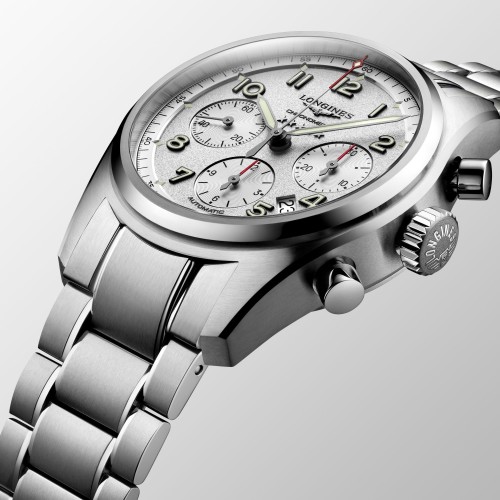 LONGINES SPIRIT L3.820.4.73.6 Cronografo Acciaio Automatico 42 mm Argentè con bracciale
