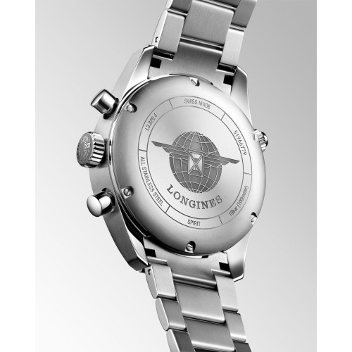 LONGINES SPIRIT L3.820.4.73.6 Cronografo Acciaio Automatico 42 mm Argentè con bracciale