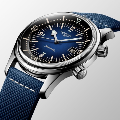 LONGINES Heritage Legend Diver L3.774.4.50.0 con data 42 mm Automatico Blu