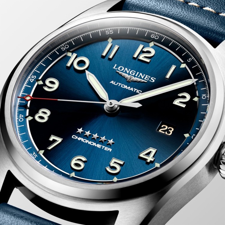 LONGINES SPIRIT L3.810.4.93.0 Acciaio Pelle Automatico 40 mm Blu