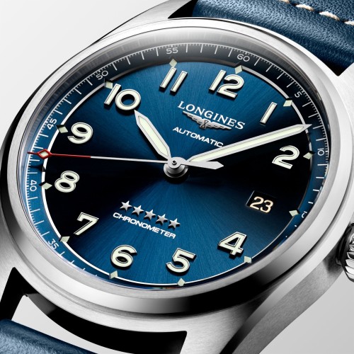 LONGINES SPIRIT L3.810.4.93.0 Acciaio Pelle Automatico 40 mm Blu