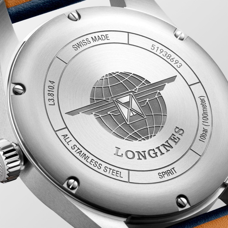 LONGINES SPIRIT L3.810.4.93.0 Acciaio Pelle Automatico 40 mm Blu