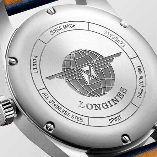 LONGINES SPIRIT L3.810.4.93.0 Acciaio Pelle Automatico 40 mm Blu