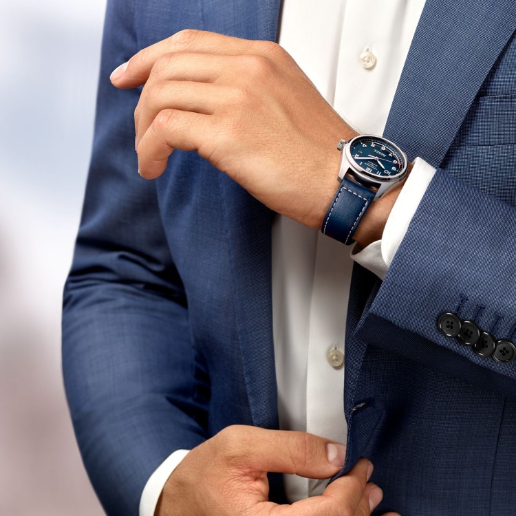 LONGINES SPIRIT L3.810.4.93.0 Acciaio Pelle Automatico 40 mm Blu