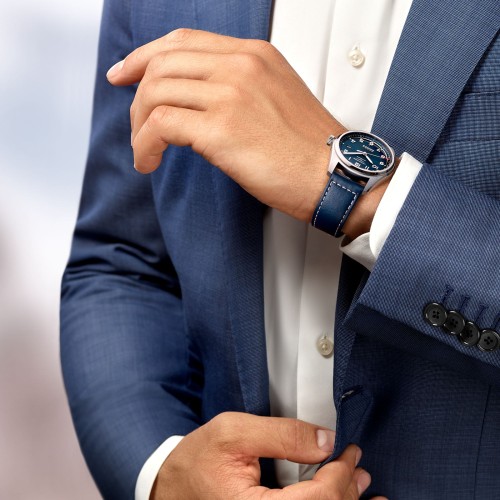LONGINES SPIRIT L3.810.4.93.0 Acciaio Pelle Automatico 40 mm Blu