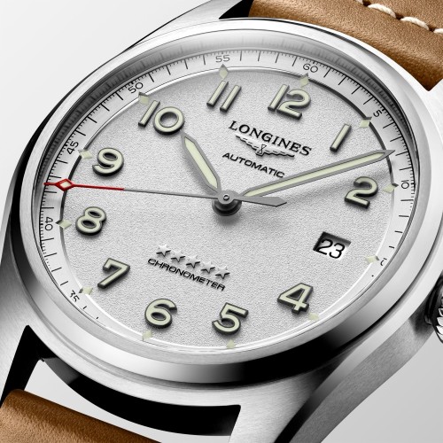 LONGINES SPIRIT L3.810.4.73.2 Acciaio Pelle Automatico 40 mm Argentè