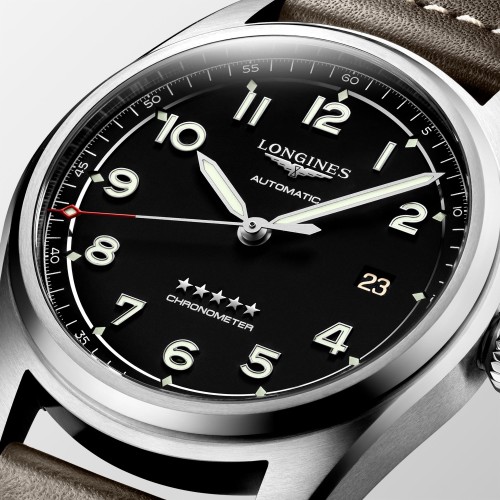 LONGINES SPIRIT L3.810.4.53.0 Acciaio Pelle Automatico 40 mm Nero