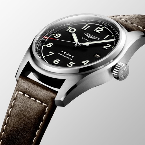 LONGINES SPIRIT L3.810.4.53.0 Acciaio Pelle Automatico 40 mm Nero
