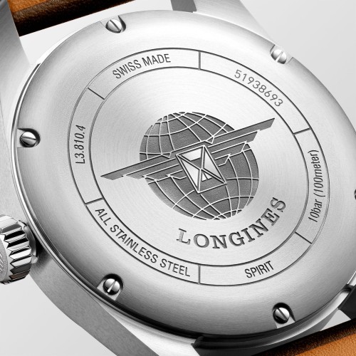 LONGINES SPIRIT L3.810.4.53.0 Acciaio Pelle Automatico 40 mm Nero