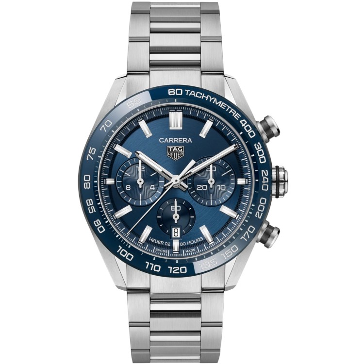 TAG HEUER CARRERA Cronografo CBN2A1A.A0643 Blu 44 mm Acciaio e Ceramica