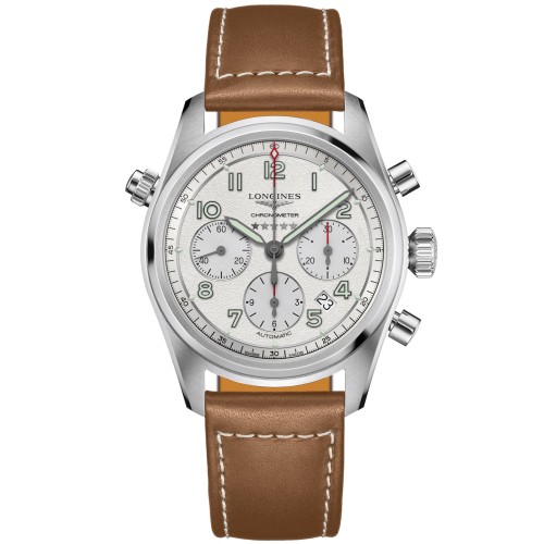 LONGINES SPIRIT L3.820.4.73.2 Acciaio 42 mm Cronografo Automatico Argentè.