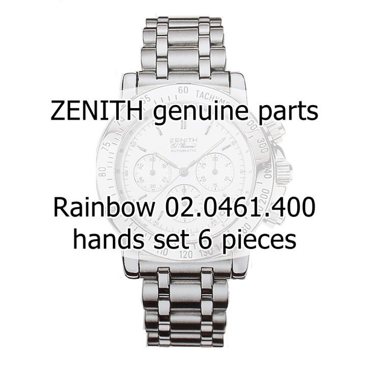 Zenith Lancette set 6 pezzi 02.0461.400 , 02.0462.400 El Primero cronografo  Rainbow Acciaio.