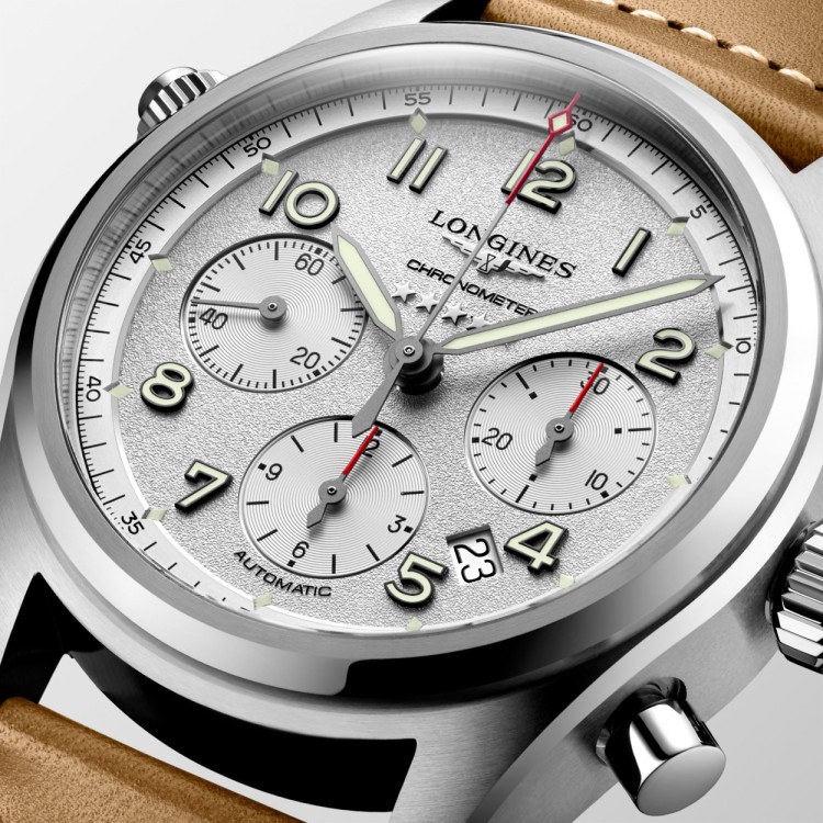 LONGINES SPIRIT L3.820.4.53.6 Cronografo Acciaio Automatico 42 mm Nero con bracciale