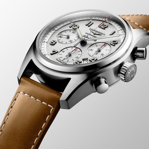 LONGINES SPIRIT L3.820.4.53.6 Cronografo Acciaio Automatico 42 mm Nero con bracciale