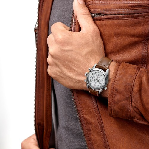 LONGINES SPIRIT L3.820.4.53.6 Cronografo Acciaio Automatico 42 mm Nero con bracciale