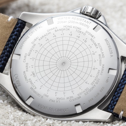 MIDO Ocean Star GMT M026.629.17.051.00 Automatico in Acciaio 44 mm Nero Lunetta ceramica Blu