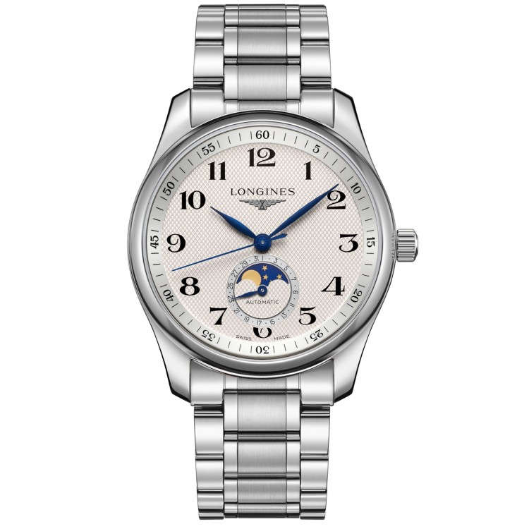 LONGINES MASTER COLLECTION L2.909.4.78.6 Automatico Lunario 40 mm acciaio diam argentè