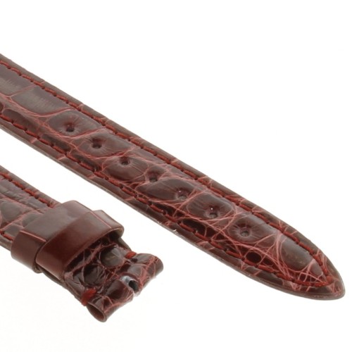 Cinturino Sartoriale Alligatore Rosso Bordeaux 18/14 mm B30B classico.