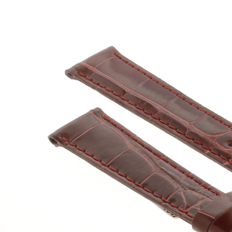 Cinturino Sartoriale Alligatore Rosso Bordeaux 18/14 mm B30B classico.