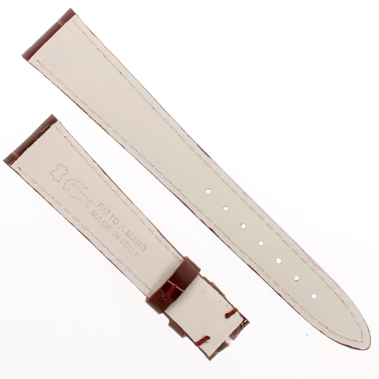Cinturino Sartoriale Alligatore Rosso Bordeaux 18/14 mm B30B classico.