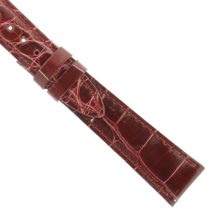 Cinturino Sartoriale Alligatore Rosso Bordeaux 18/14 mm B30B classico.