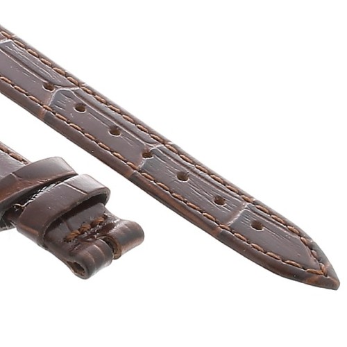 Cinturino Stampa Alligatore Marrone Semilucido 14/12 mm B28B classico