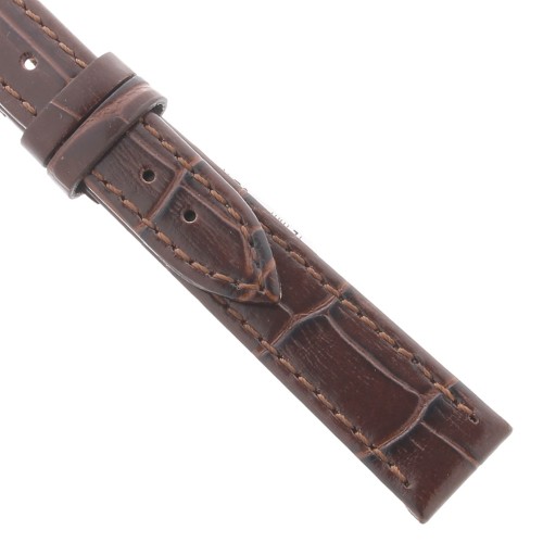 Cinturino Stampa Alligatore Marrone Semilucido 14/12 mm B28B classico
