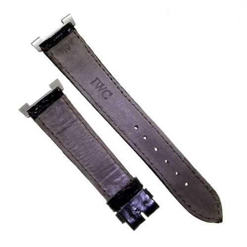 IWC Cinturino coccodrillo Nero 19/16 mm con attacchi cassa per Ingenieur