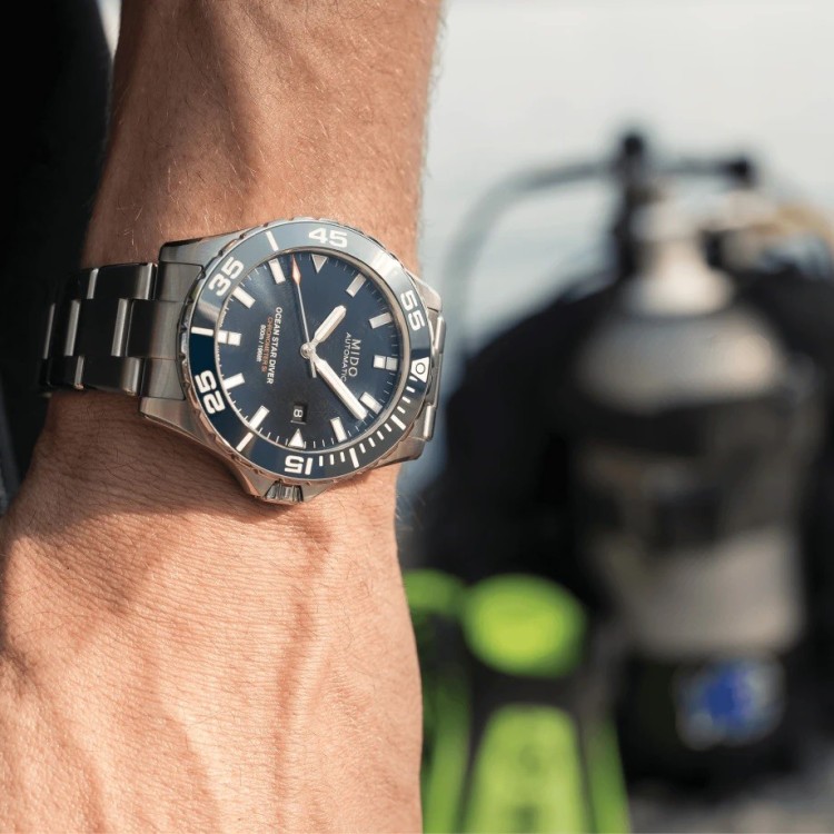 MIDO Ocean Star M026.608.11.041.00 Automatico in Acciaio 43 mm Lunetta Ceramica