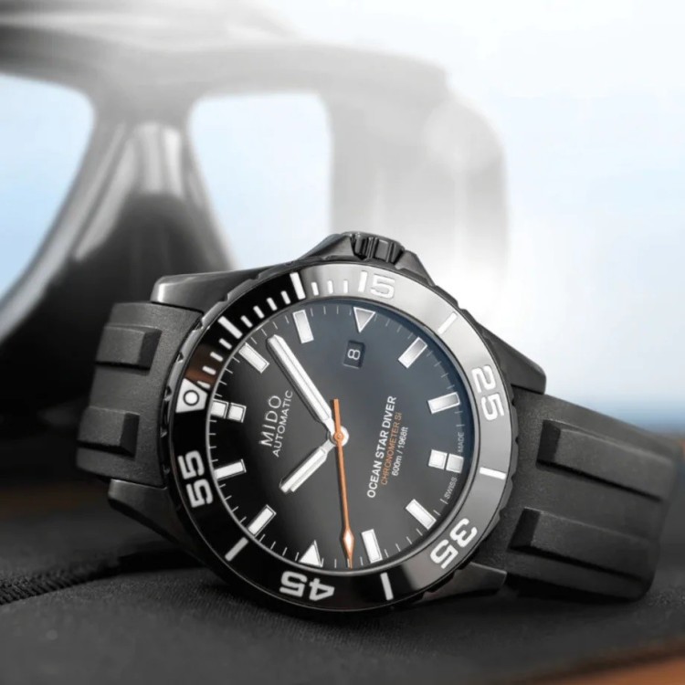 MIDO Ocean Star M026.608.37.051.00 Automatico in Acciaio DLC 43 mm Lunetta Ceramica