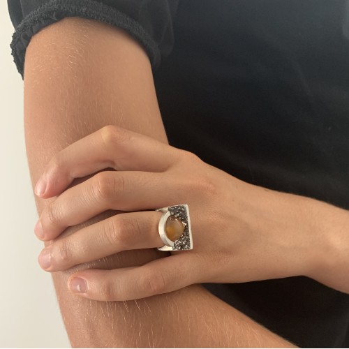Anello BlackMax Corniola MAX8