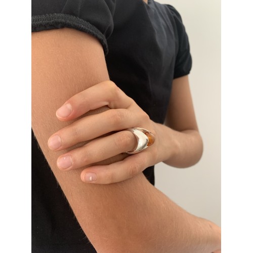 Anello BlackMax Corniola sferica MAX36