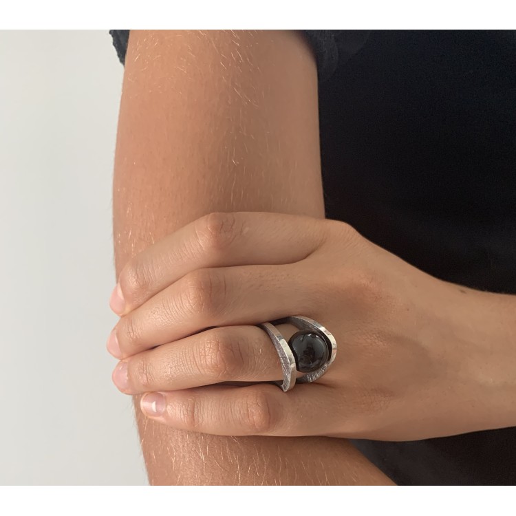 Anello BlackMax Onice sferica MAX15.1