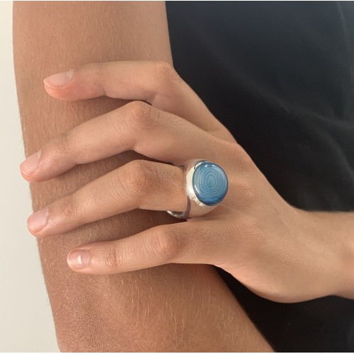 Anello BlackMax Resina blu MAX20